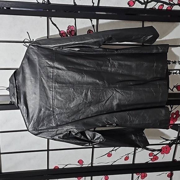 Vintage Leather Jacket Black Size Large - Picture 5 of 5